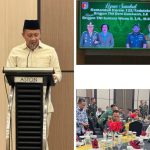 Bupati Ilham Lawidu saat menghadiri sekaligus memberikan sambutan pada acara Pisah Sambut Danrem 132/Tadulako. Foto: Prokopim